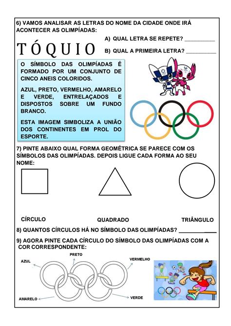 atividades olimpiadas